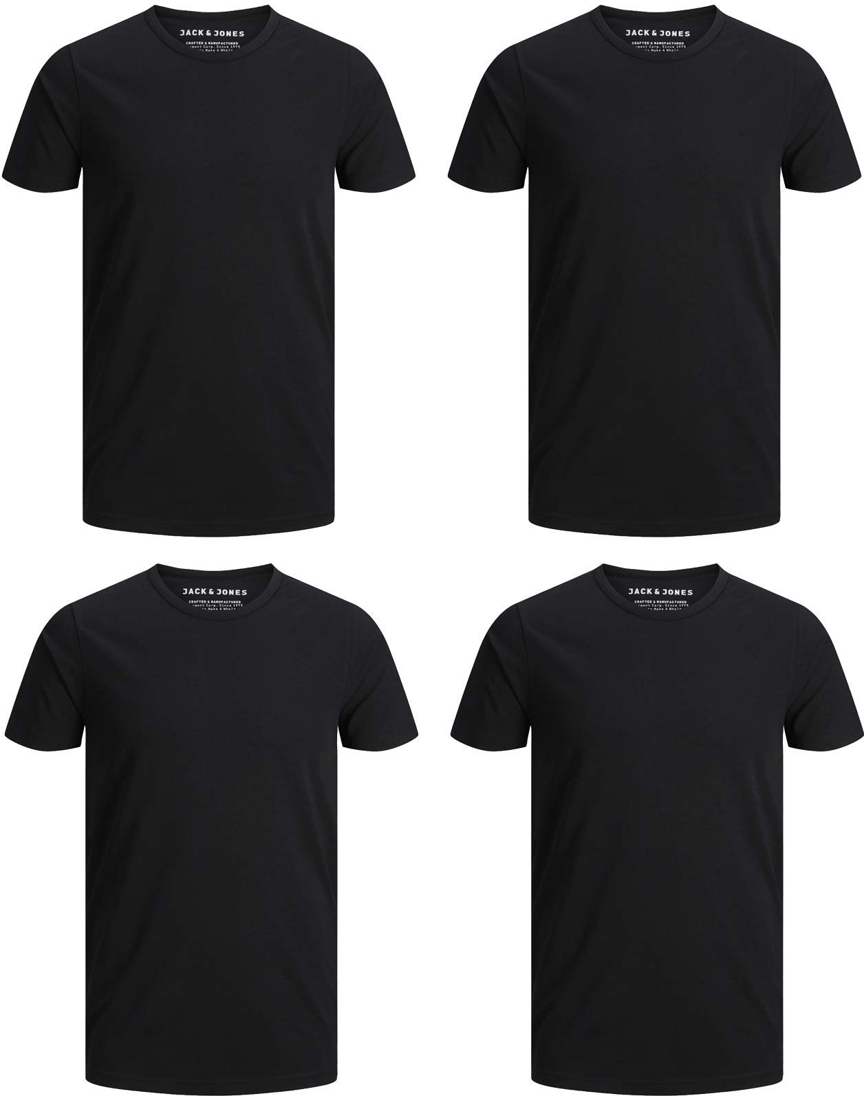 JACK & JONES Herren Jacunderwear Tee 4 Pack T-Shirt