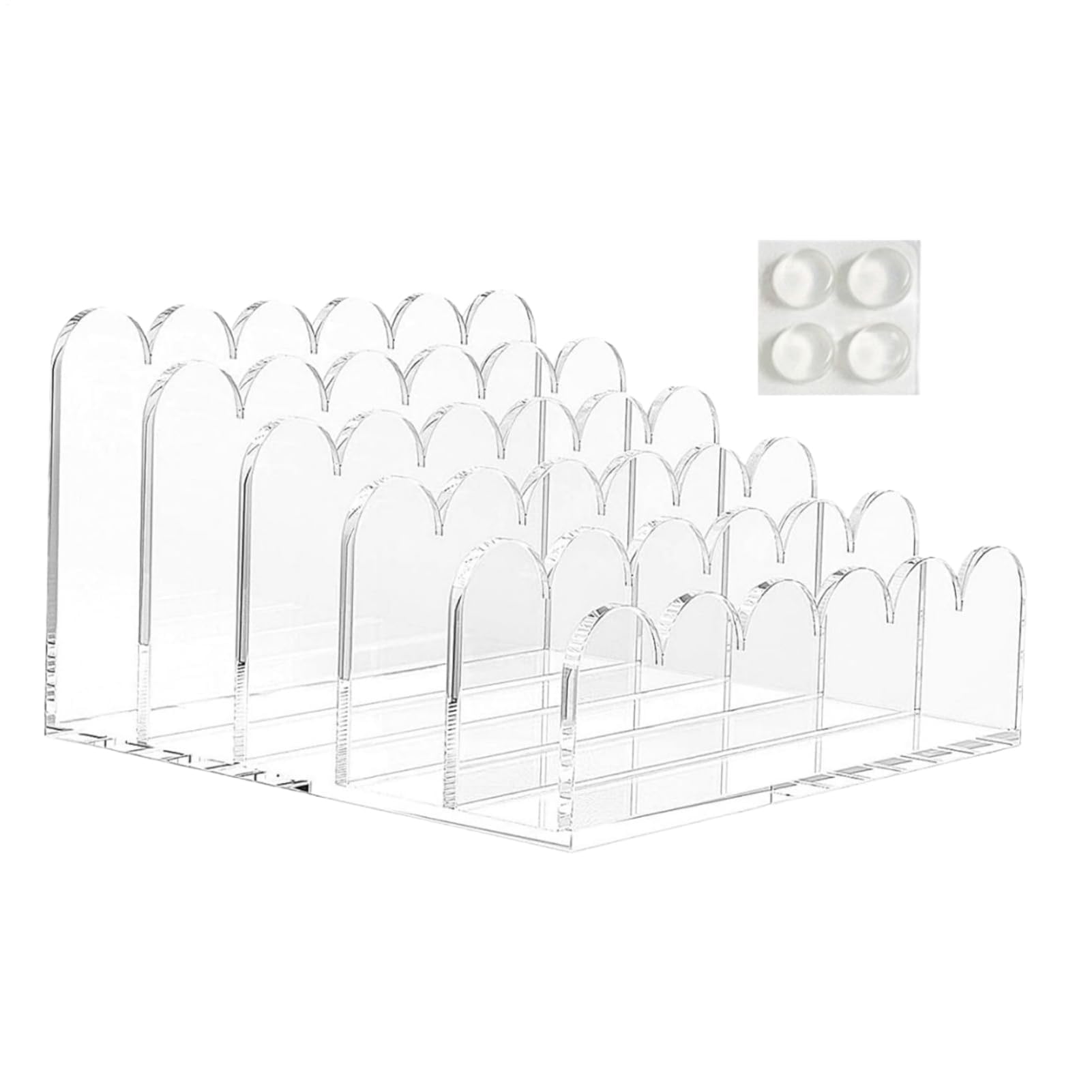 Clasificador de correo acrílico multifuncional con 5 compartimentos, elegante estante de escritorio para documentos, facturas, cuadernos y sobres, perfecto para el hogar y la oficina