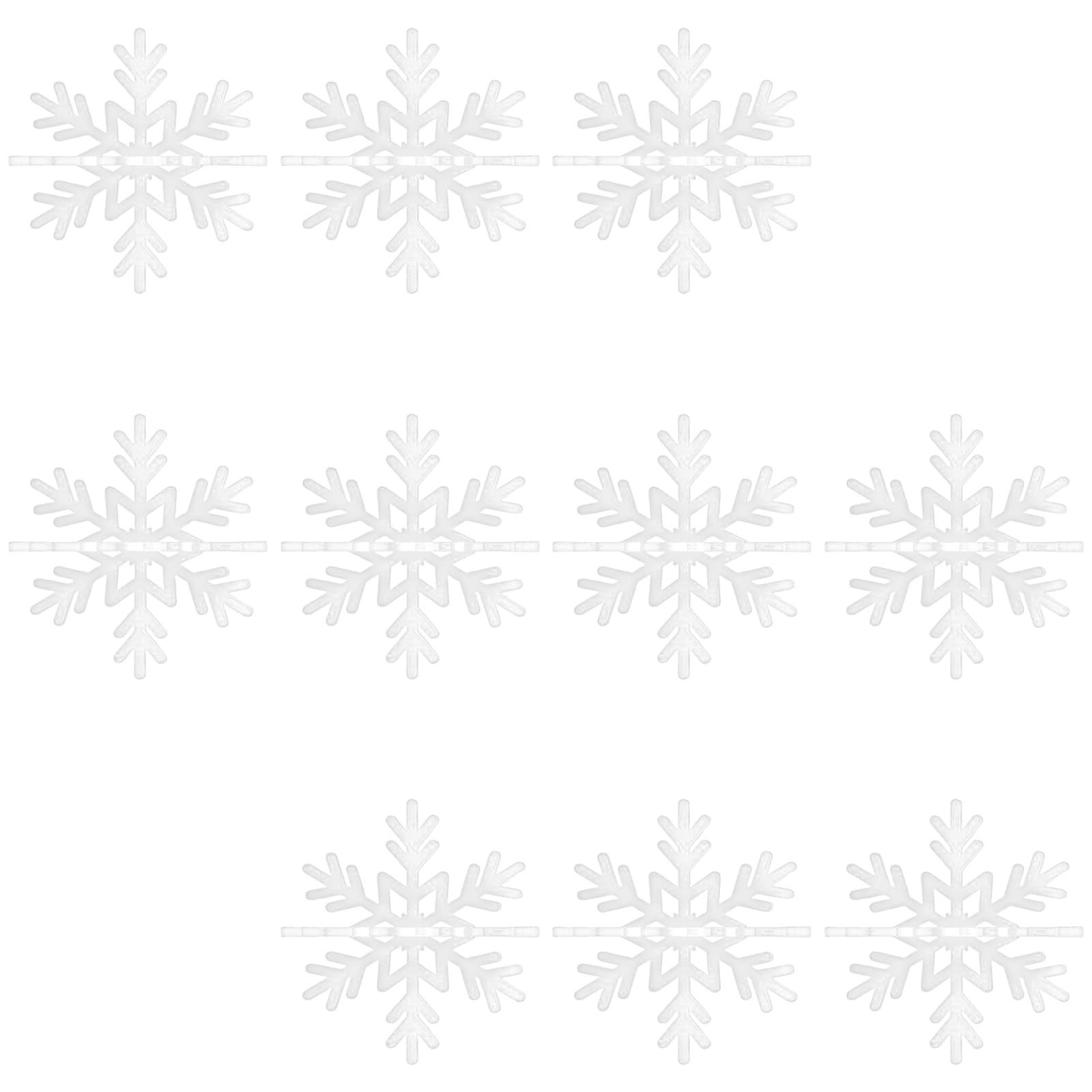 carotoe Oaken Ice Ornamentation Christmas Tree Deck Winterfest Worktop Decoration Set of 10 Snowflake Table Garnishes