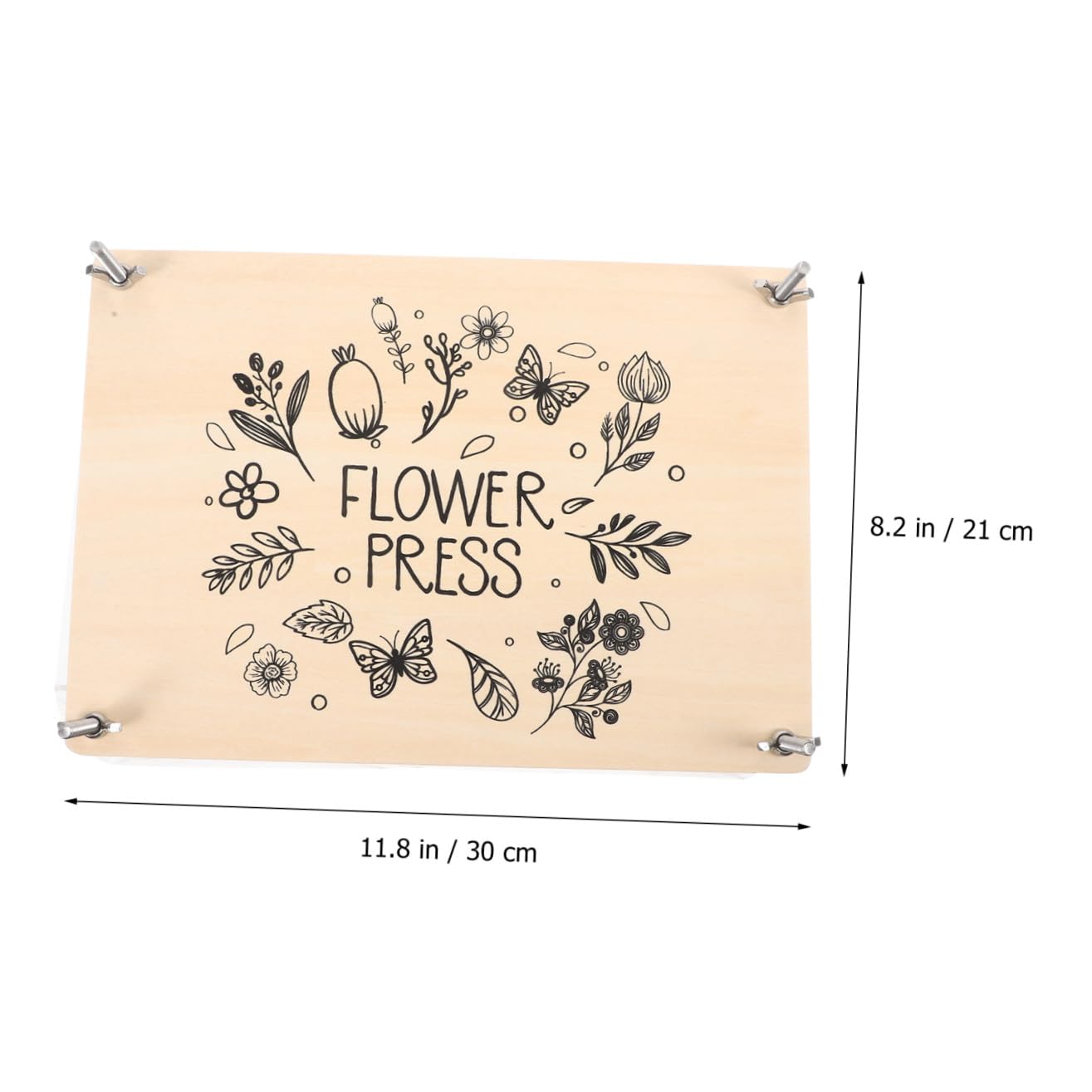 SUPVOX Strumento Professionale per Pressatura Fiori Piastre Essicanti Riciclabili in Legno e Metallo Kit per Foglie e Fiori, per Attività DIY per Adolescenti