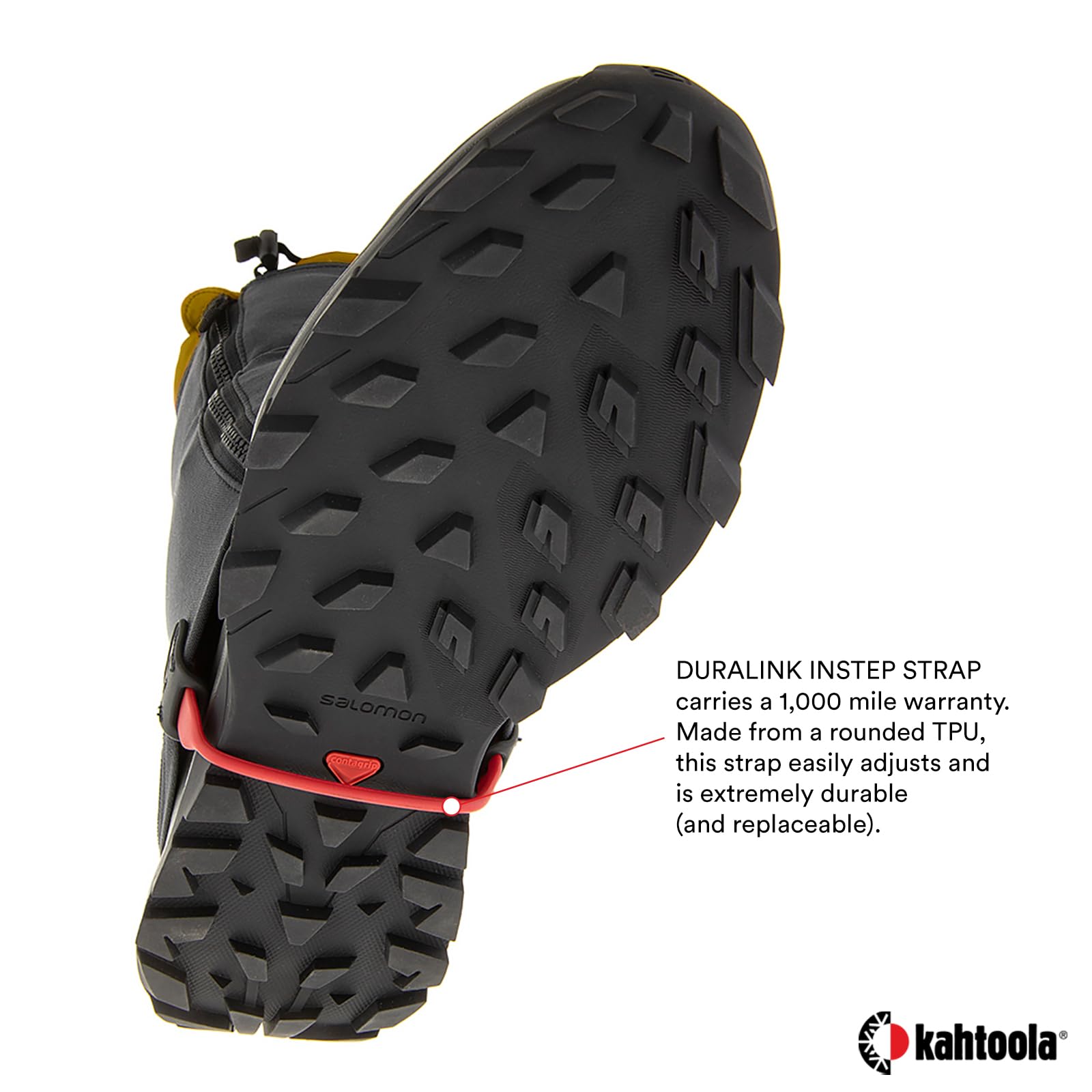 Kahtoola RENAgaiter Guêtres mi-Hautes pour randonnée, Alpinisme, Course à Pied, Protection des Chaussures et des Bottes dans la Boue, la Neige et la Glace – Corbeau – Taille XS
