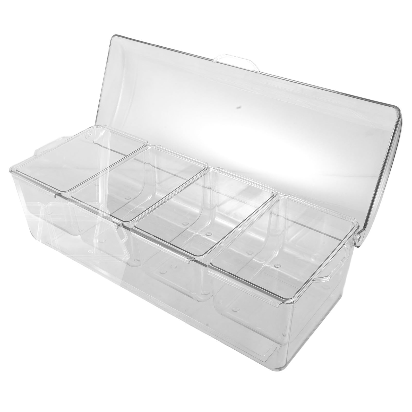 TOYANDONA Contenedores para Ensalada Refrigerada de 4 Compartimentos,