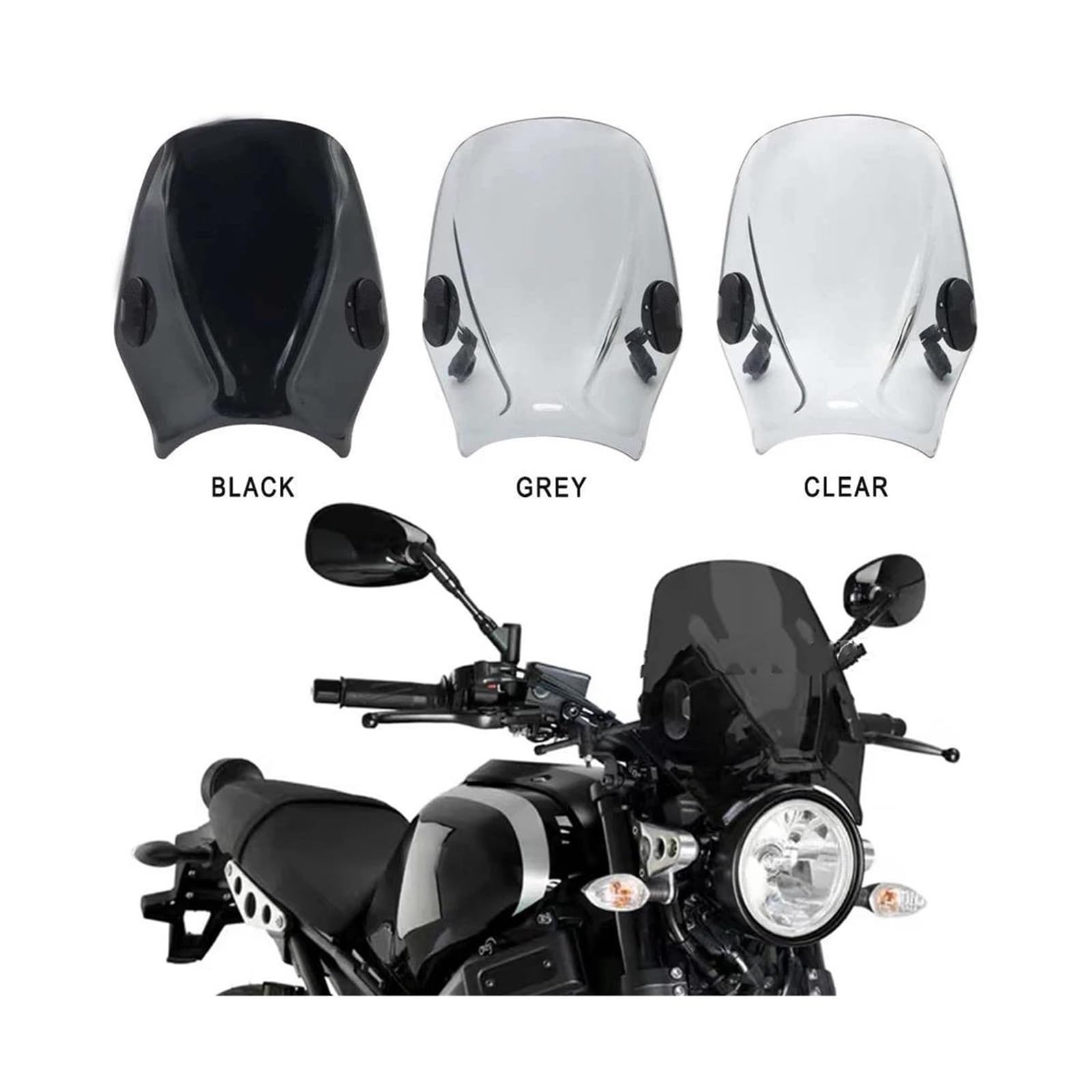 Parabrezza Deflettori Vento Per M&oto Per G&uzzi V7 Per STONE 850 V7 Per III Per STONE 750 Parabrezza Per M&oto Schermo Antivento Regolabile Cupolino Spoiler(2)