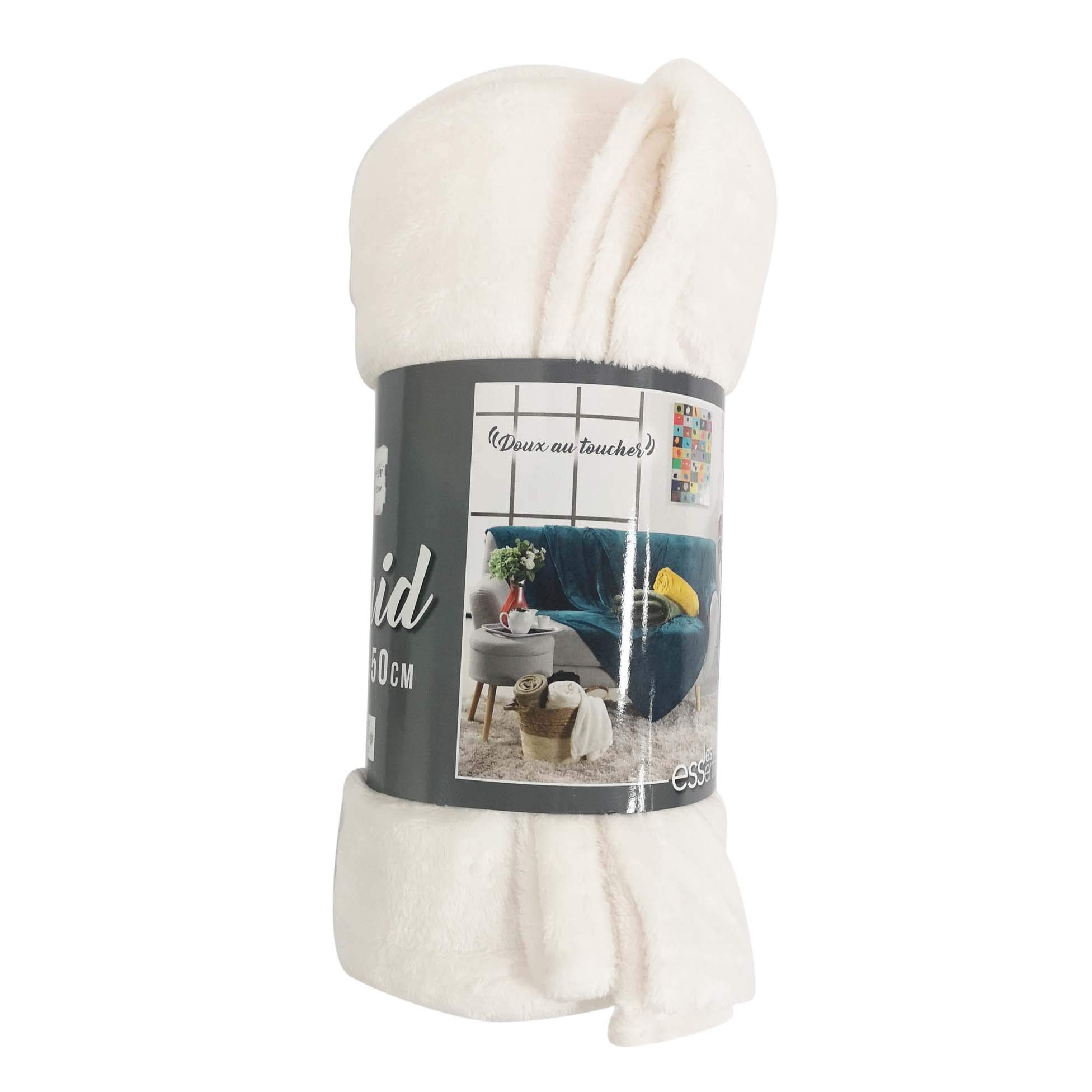 Douceur d'Intérieur Flanouu Polyester Blanket, Natural, 125 x 150 cm - Image 4
