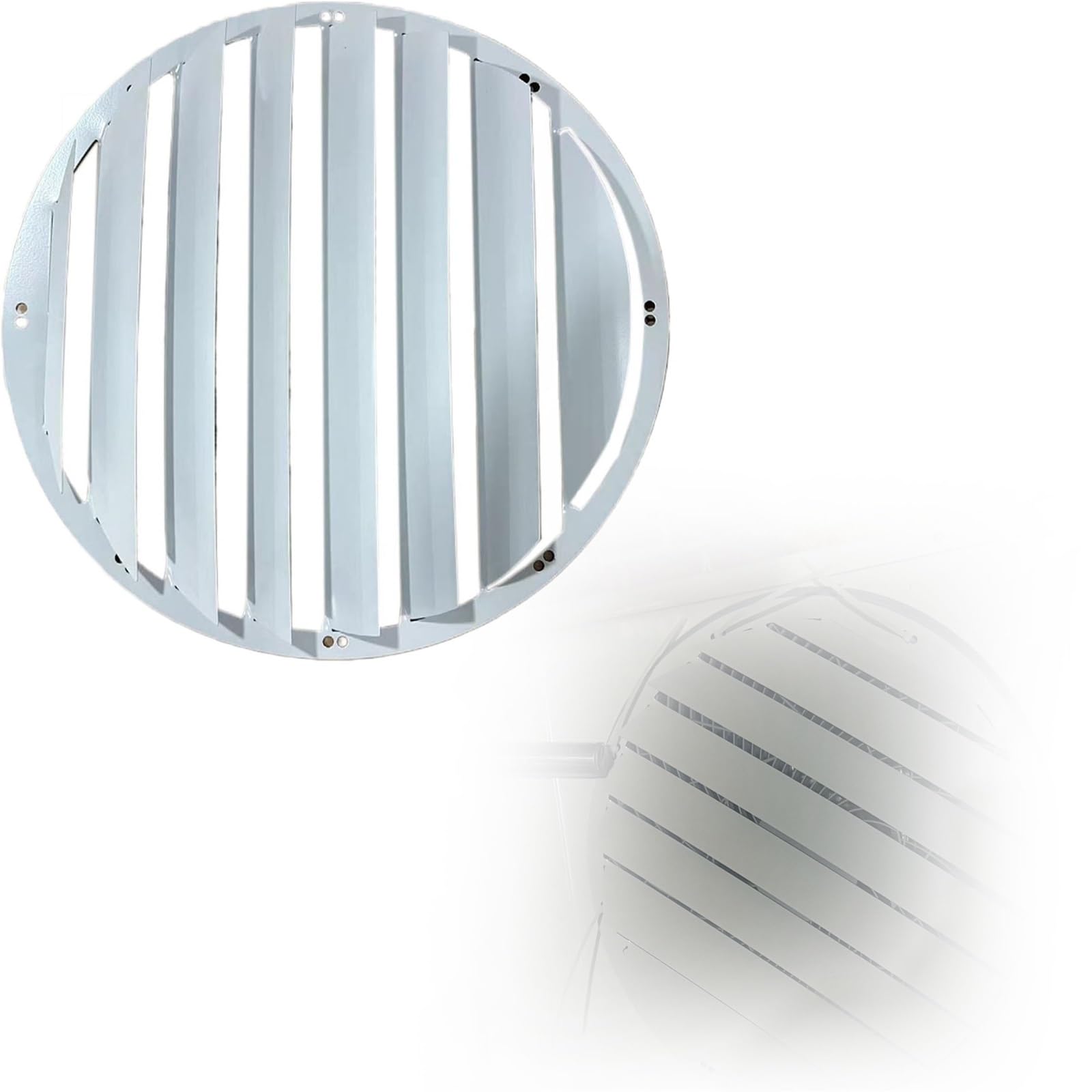 LSMDPT Dia 25 40 50 60 70 80 90 Cm Outdoor AC Condenser Deflector Baffle, Air Conditioner Vent Louver Air Baffle, Anti-Direct Blowing Wind Shield Conditioner Compressor(Dia 58 cm)