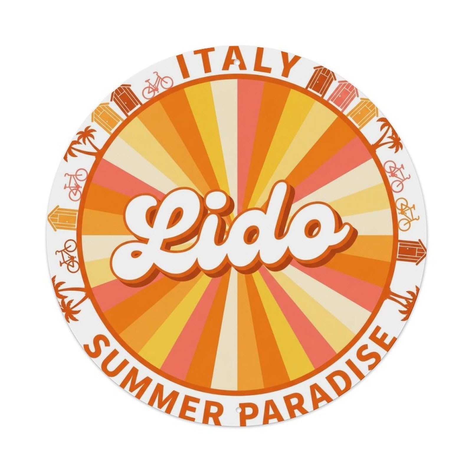 Vintage Travel Lido Di Venezia Italy Bliss Metal Tin Sign