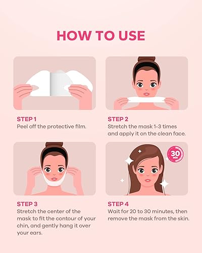 Miniatura 6 de FairyFace - Mascarillas moldeadoras de línea V (15 unidades), reductor de barbilla, máscara de hidrogel de colágeno con aloe vera y algas marinas,