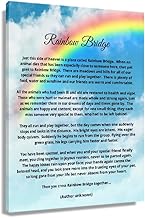 Rainbow Bridge Poem Wall Art Prints Pictures for Living Room Modern Poster Kitchen Canvas Decoration Painting Hanging Vertical Artwork Wall Decorative (16x24inch(40x60cm),Unframed)