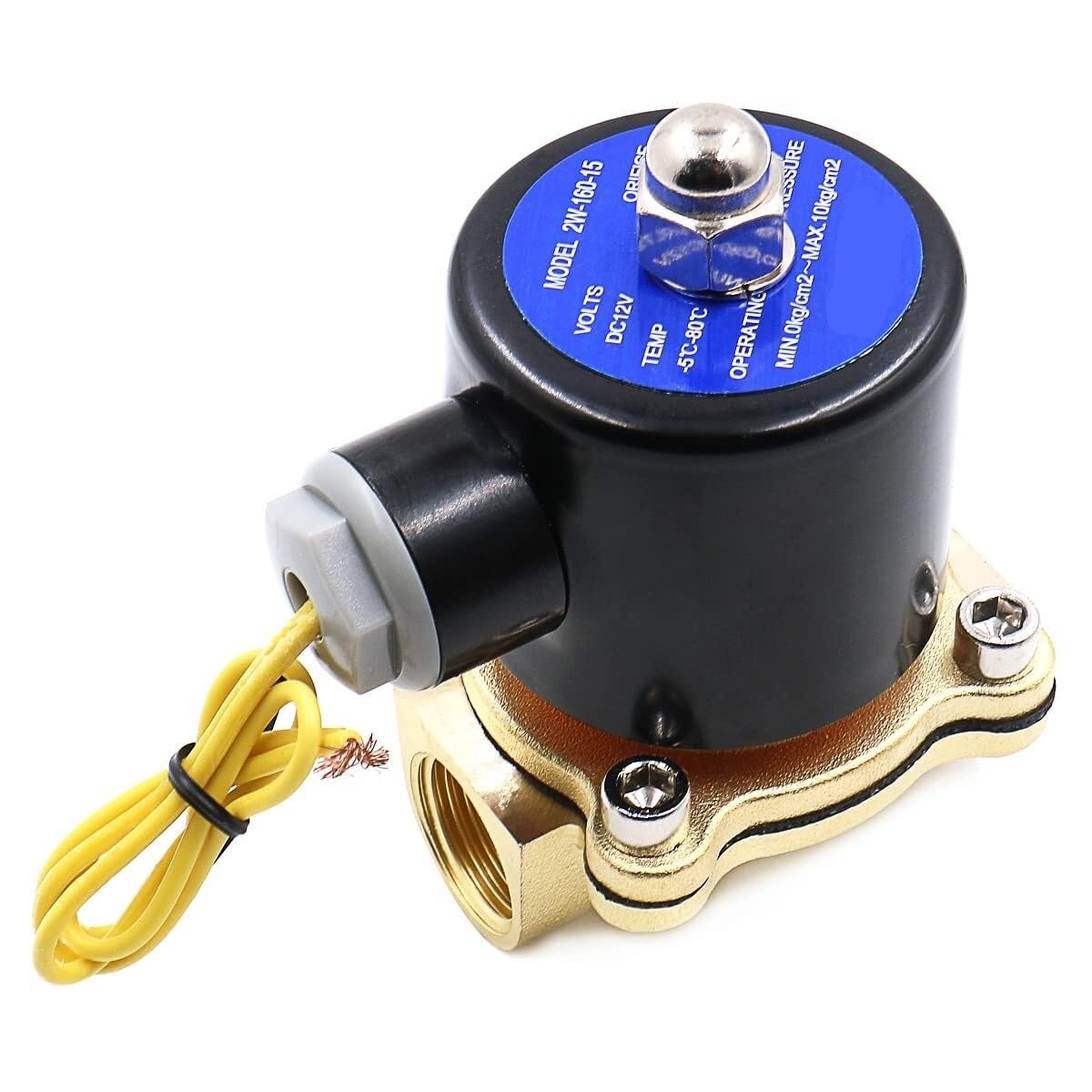 Électrovanne en laiton 1/2" DC 12V vanne robuste NF durabilité maximale