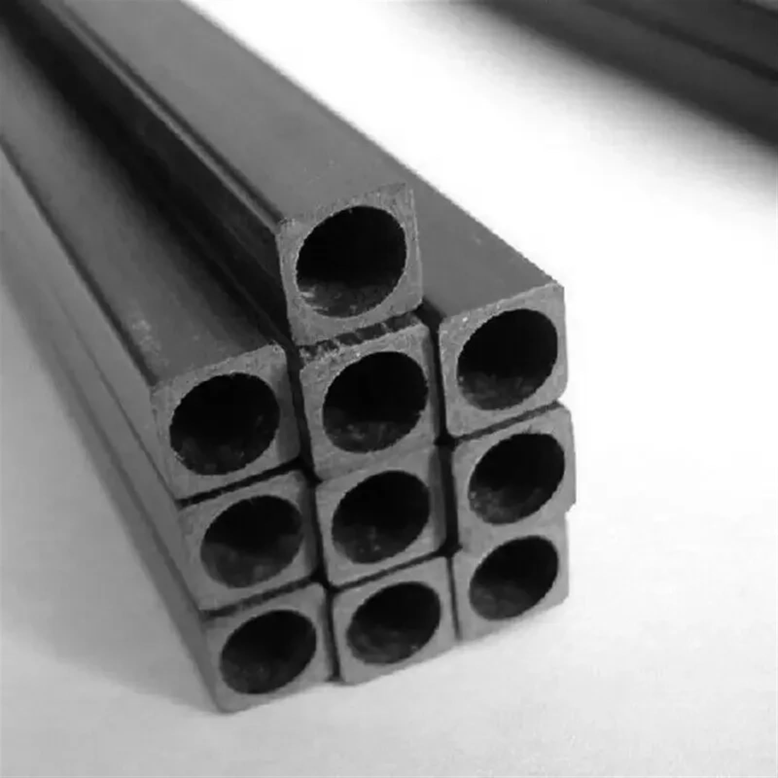 Tubo Cuadrado De Fibra De Carbono Tubo cuadrado de fibra carbono L 500 mm Diámetro exterior 2,5 3,0 4, 6 8 10