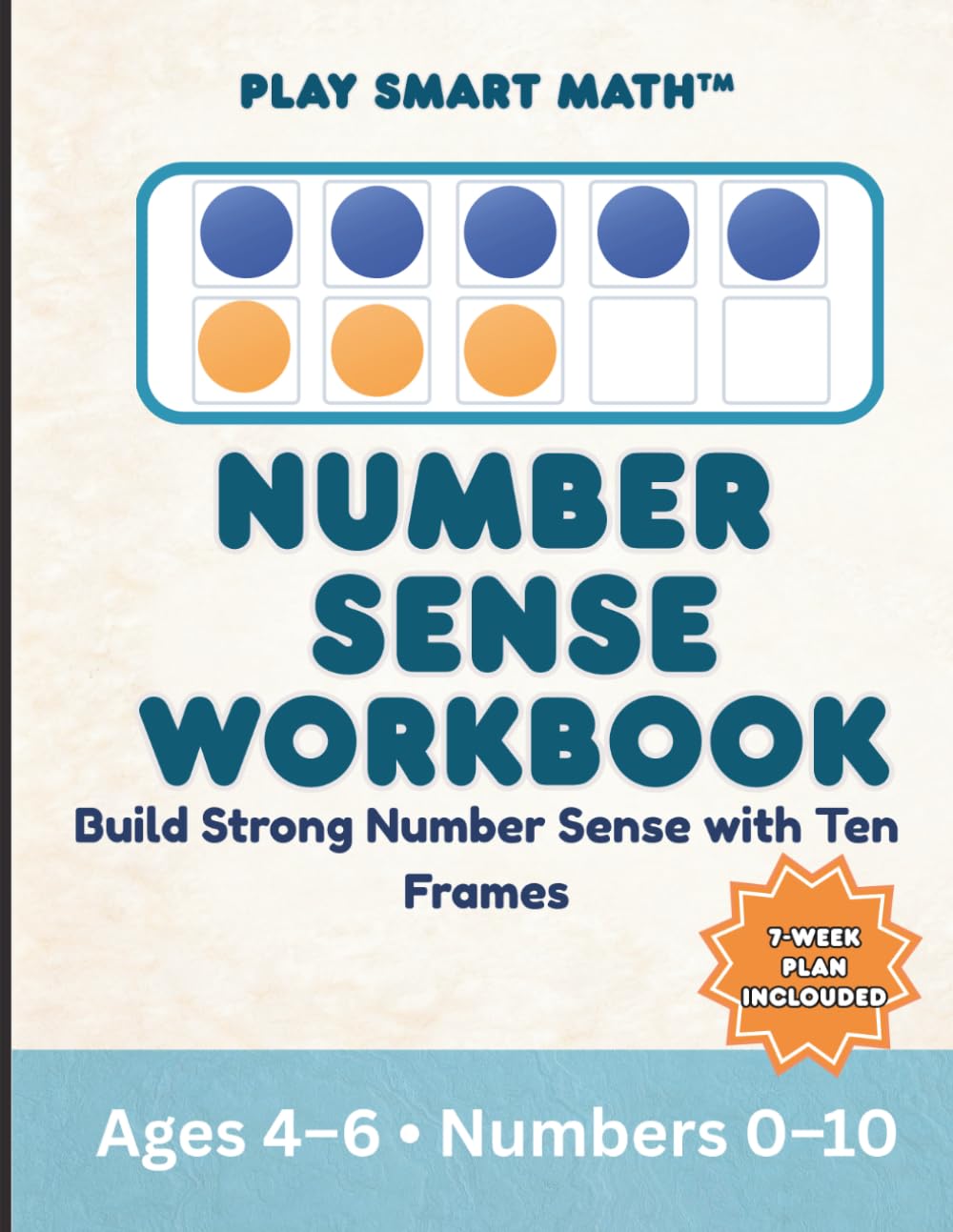 Number Sense Workbook Ages 4–6: Ten Frame Math Activities for Preschool & Kindergarten | Early Math Practice