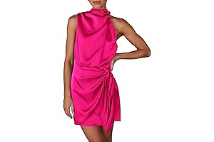Women's Sleeveless Satin Cocktail Dress: Beat the Heat in Summer's Chicest Outfit
