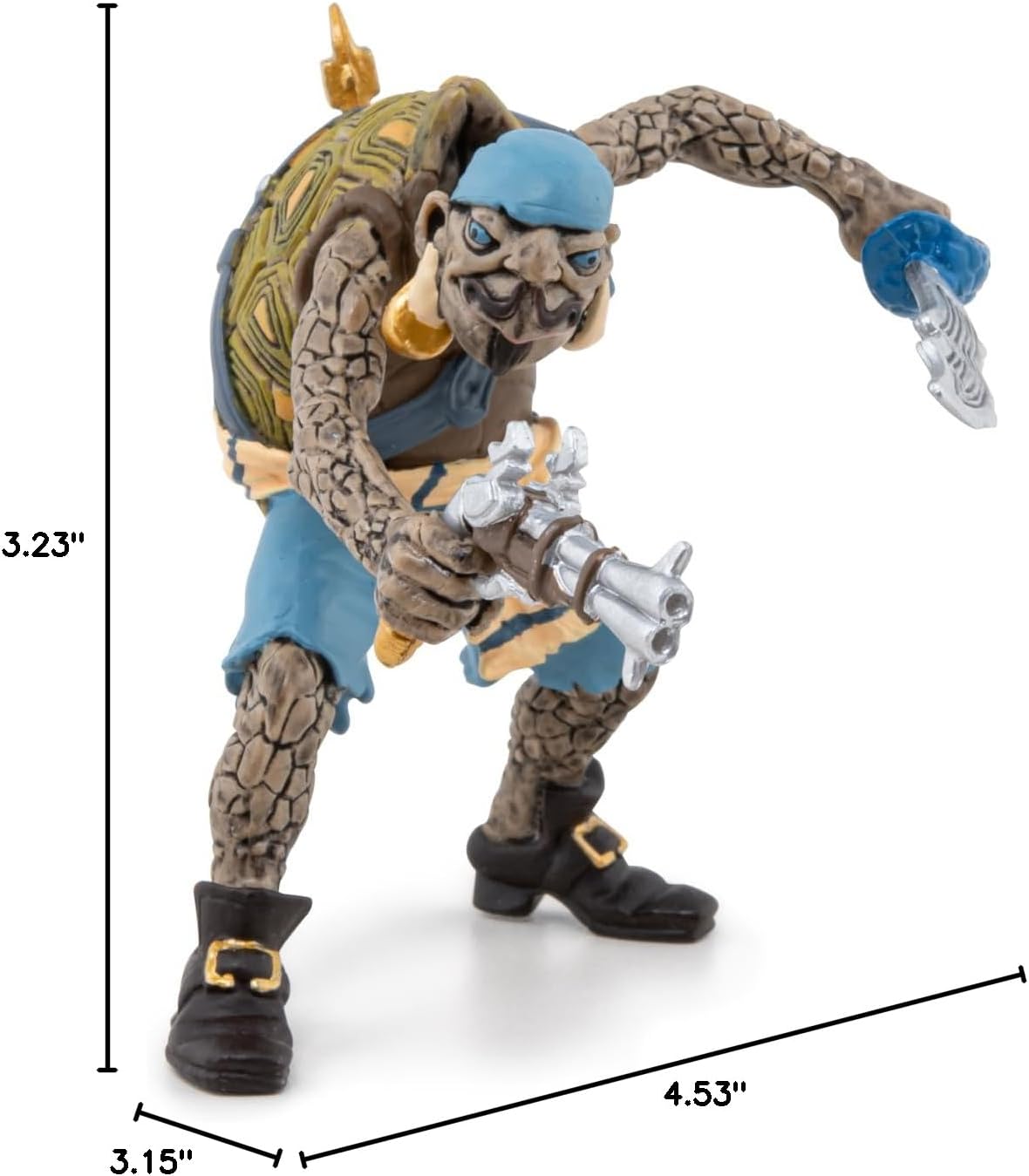 Papo - Realistic Mutant Turtle Pirate Figure - Ages 3+ - Pirates Collection - Creative Play Fantasy Adventure - Gift Idea Toy for Girls and Boys