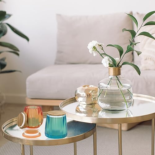 Miniatura 4 de LIZHOUMIL Moldes para tarros de velas moldes de silicona de calabaza para hormigón con tapa y 5 anillos de sellado molde de cemento para recipientes