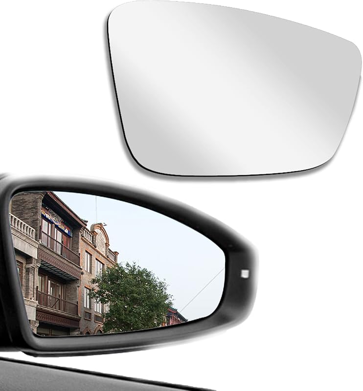 Vidro de espelho retrovisor direito aquecido Vrasly convexo para Volkswagen Passat, Jetta e Beetle 2011 a 2018 – 1 unidade