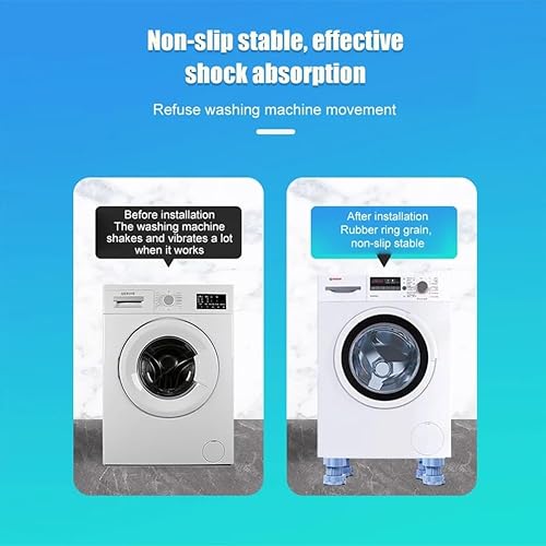 Miniatura 4 de Base de soporte ajustable multifuncional, almohadillas antivibración para lavadora, soporte antideslizante, aumenta los golpes y la cancelación de