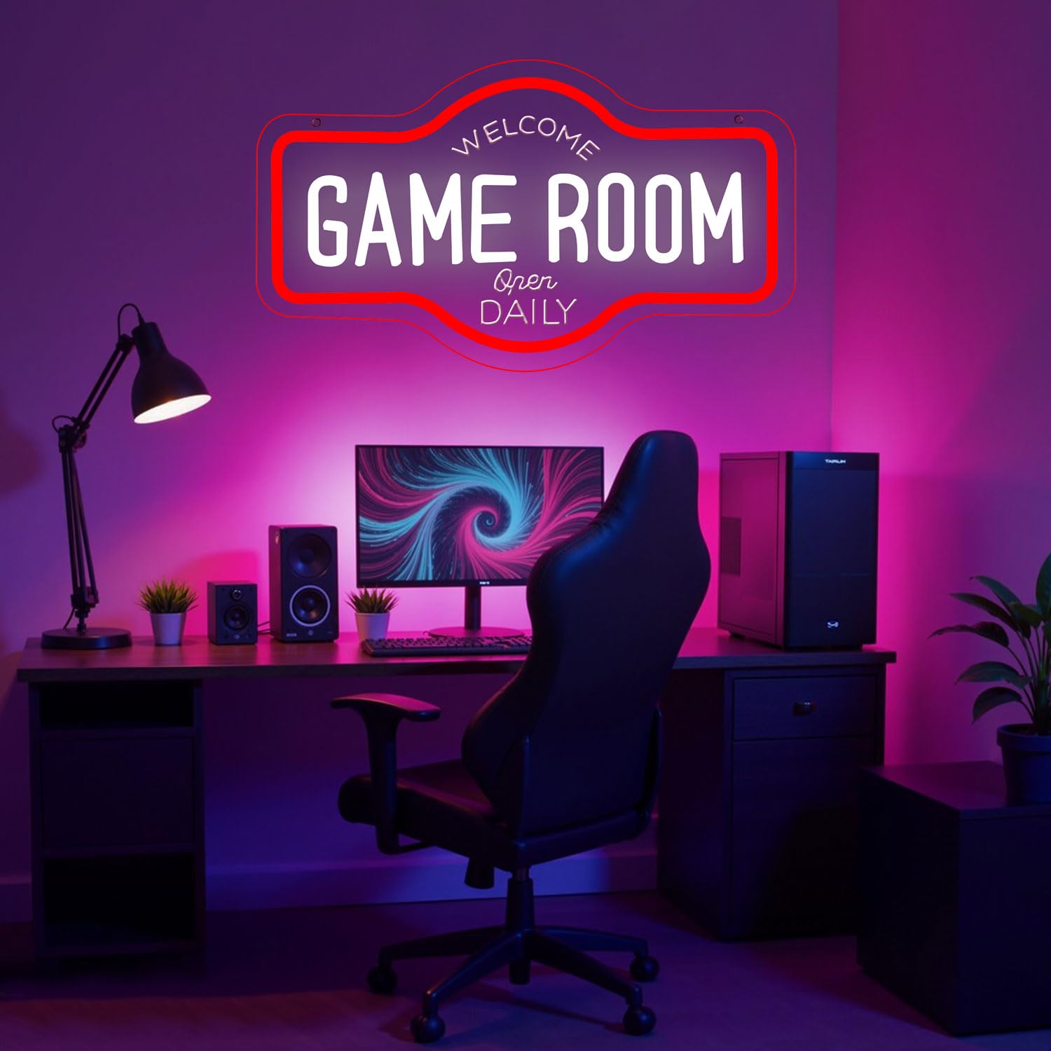 Game Room Neon Signs Led Neon Light per la decorazione della parete Alimentazione USB Decorazione della stanza dei giochi Luce da parete Regali Luci per Ragazzi Teen Gaming Zone Party Camera da letto