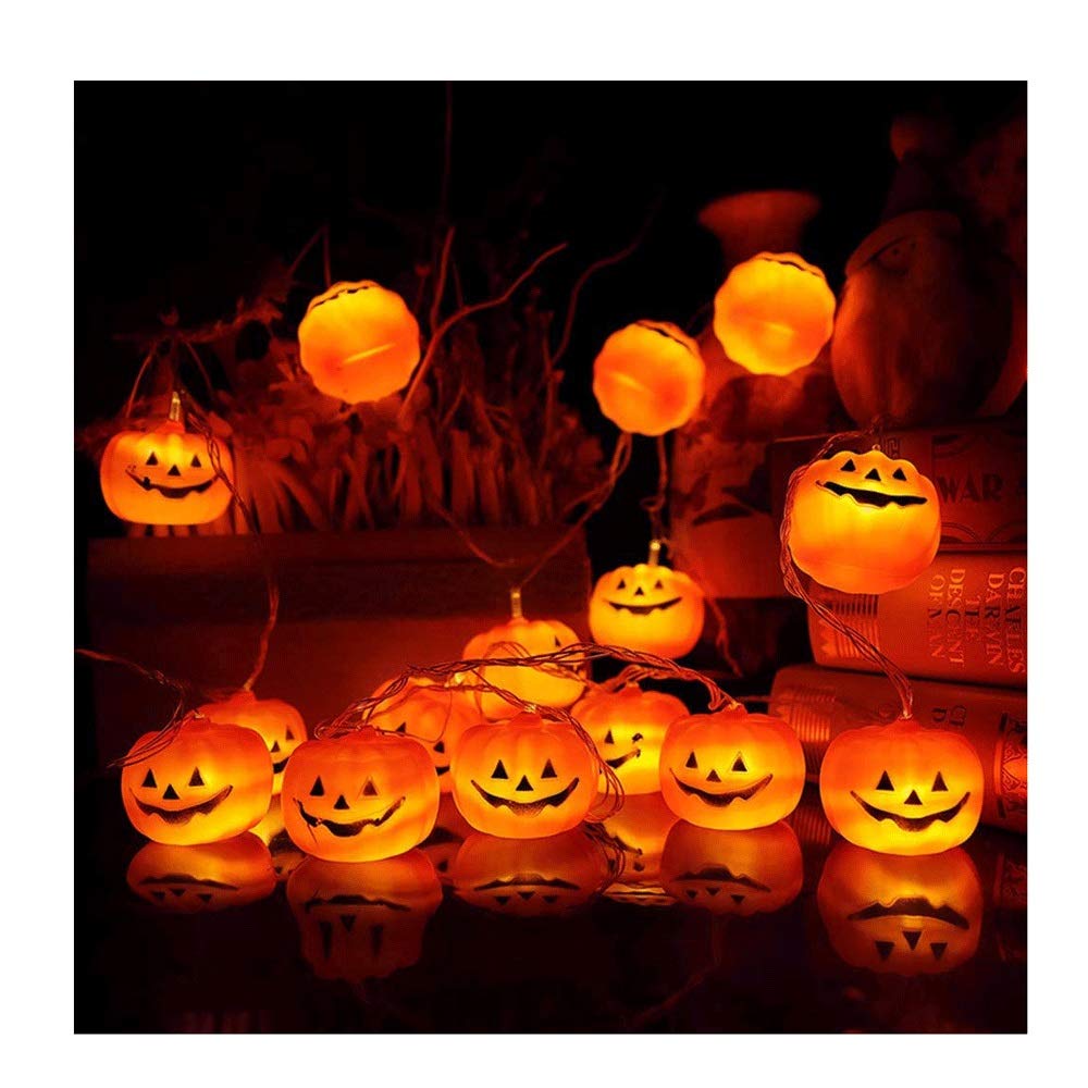 LIMUZI Halloween String Lights LED Pumpkin Lights Outdoor Holiday Lights (20 Pumpkin Lanterns, 9.8 Feet) Party Decoration Lights halloween string lights