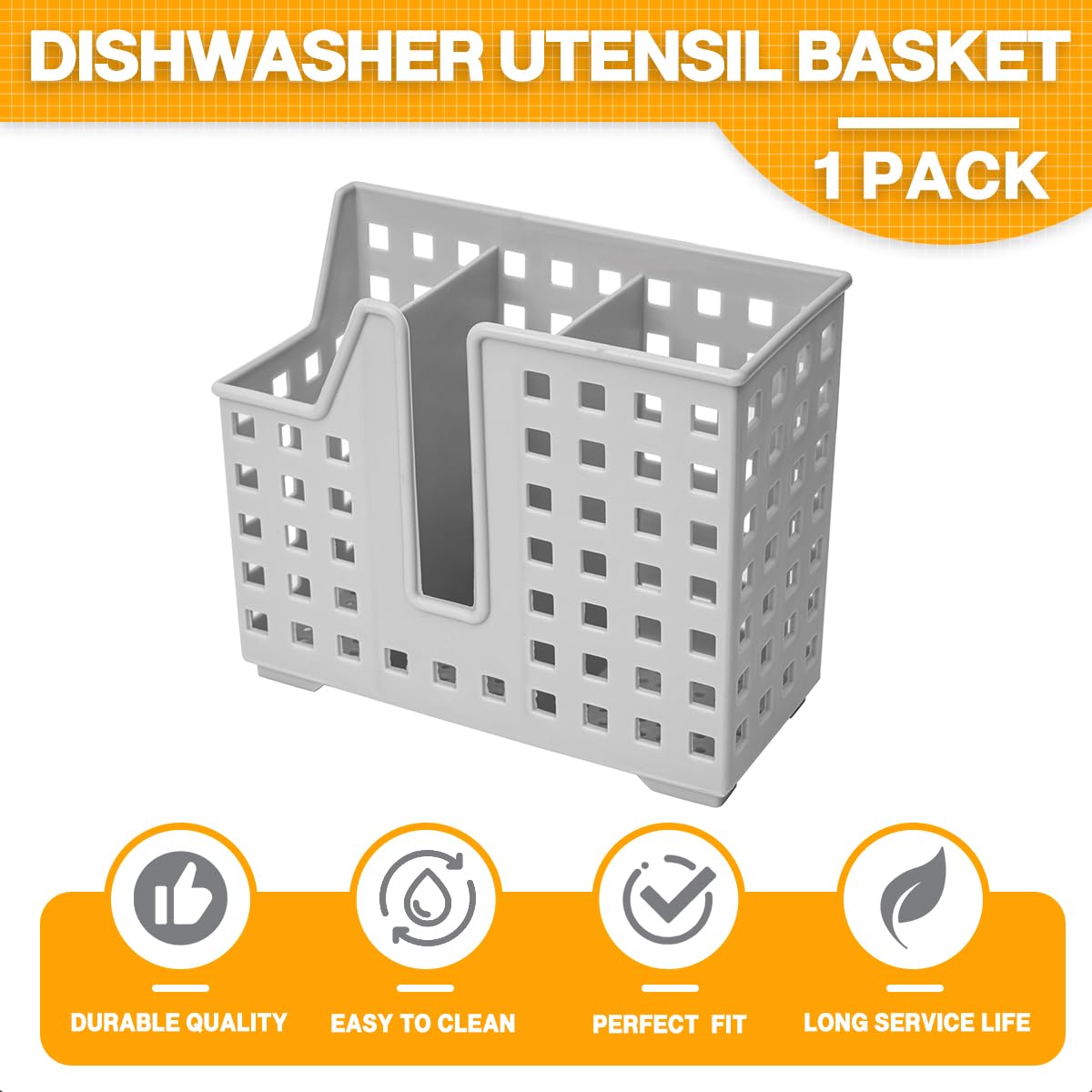 Cesta para lavavajillas, cesta para lavavajillas para pequeños ltems, palillos y popote, soporte universal para palillos para lavar, secar y almacenar (paquete de 2)