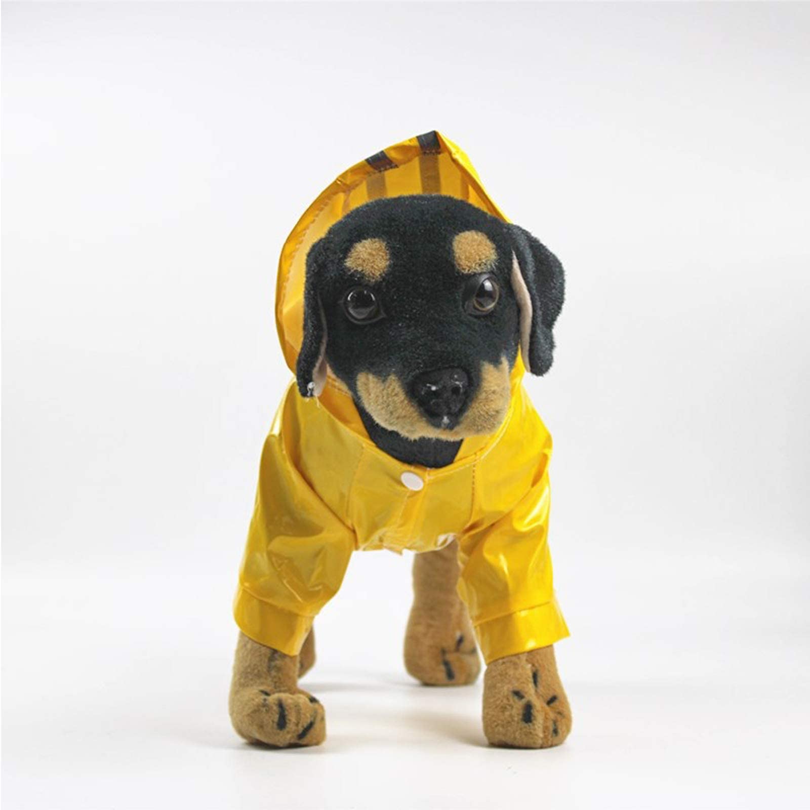 Impermeabile per Cani, Cappotto per Cani da Compagnia Alto Impermeabile e Traspirante con Cappuccio, Impermeabile Leggero con Catarifrangenti Cani di Piccola e Media Taglia (Blu,) (Yellow XL)