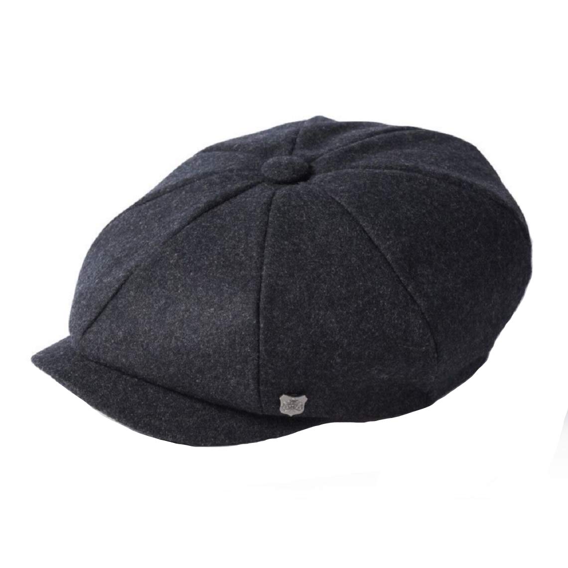 Failsworth Hats Alfie Melton Newsboy Cap (59cm, Grey)
