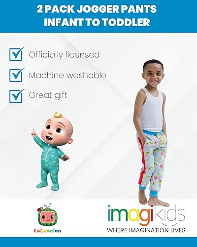 Miniatura 3 de CoComelon JJ - Paquete de 2 pantalones deportivos de forro polar para bebés y niños pequeños