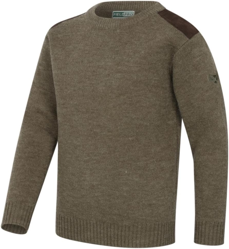 Hoggs of Fife Melrose II Crew Pullover - Meadow Green Marl XXX-Large