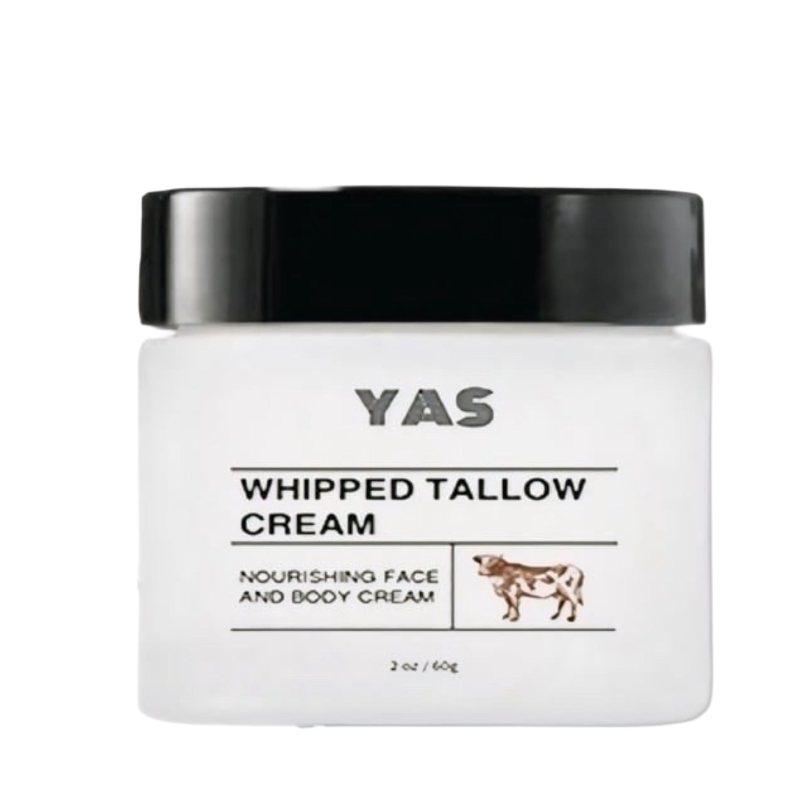 Grass Fed Beef Tallow Face and Body - 2 oz Whipped Moisturizer - Non-toxic, Vegan, Organic, 100% Natural, No Chemicals, Not Tested on Animals
