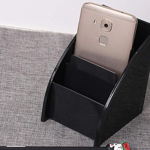 Miniatura 2 de DOITOOL Soporte de control remoto para mesa con 3 compartimentos, organizadores de oficina para almacenamiento de escritorio para controles remotos,