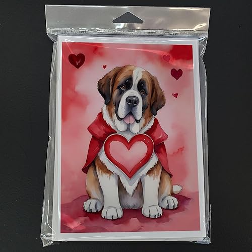 Miniatura 6 de Caroline's Treasures DAC5292GCA7P Border Collie My Valentine Greeting Cards Pack of 8 Blank Cards with Envelopes Whimsical A7 Size 5x7 Blank Note