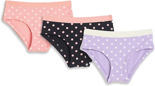 Amazon Brand - Symbol Girls Assorted Prints Cotton Stretchable Briefs with Soft Waistband | Aged 3-14 Years (Available in ...