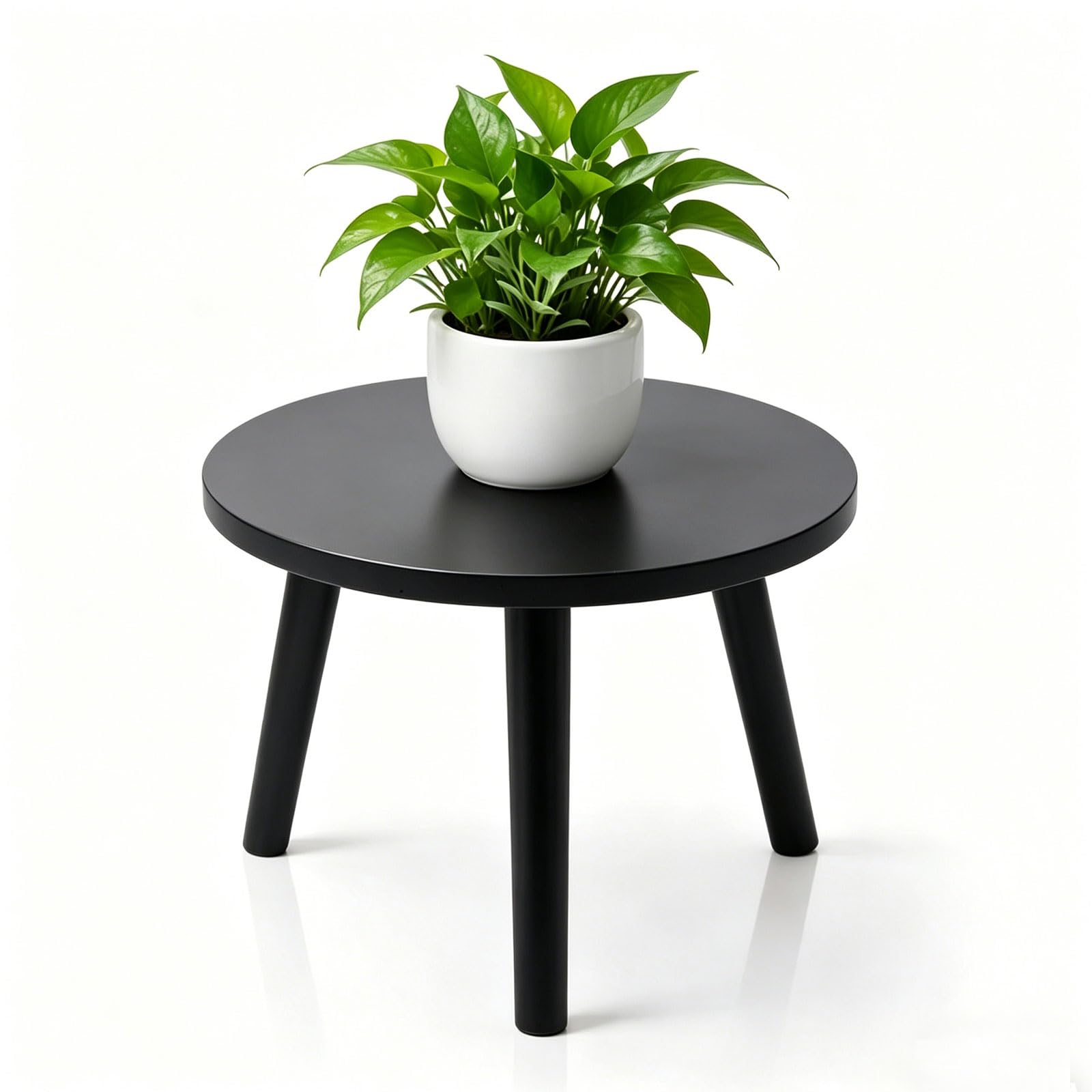 Tabouret pour plantes en bois support de fleurs rond stable pour interieur
