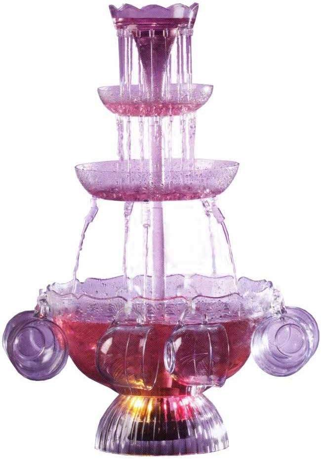 Nostalgia LPF210 Vintage 1-Gallon Collection Lighted Party Fountain with 6 Cups