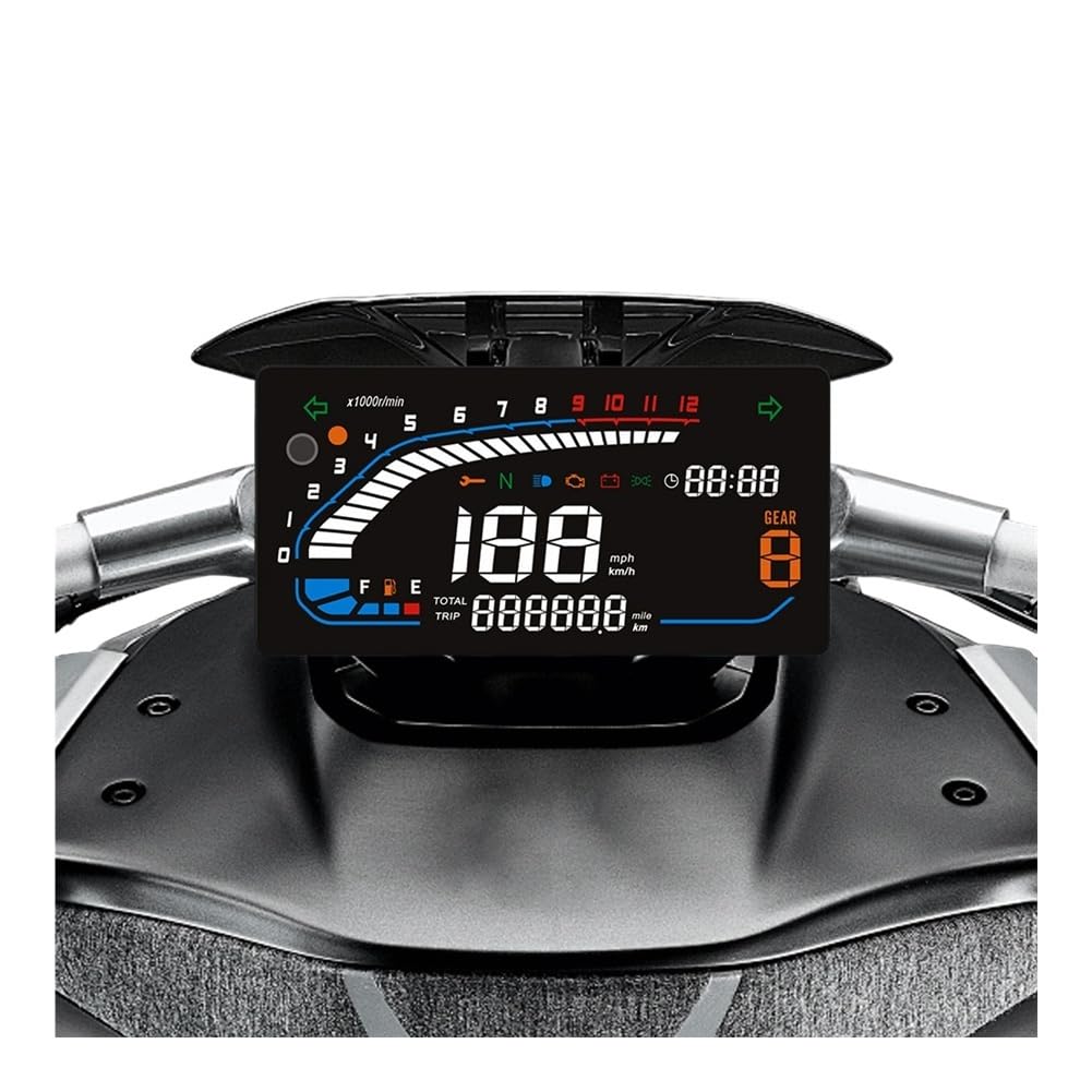 Velocímetro digital Velocímetro Digital Universal Para Motocicleta, Tacómetro, Odómetro Con Luz Indicadora Multifunción, Accesorios