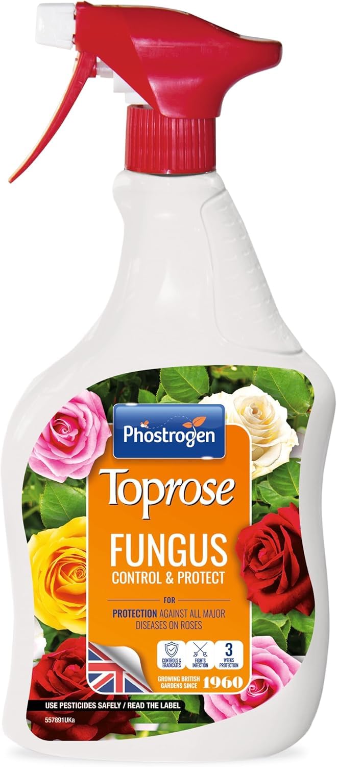 Toprose Fungus Control & Protect Ready to Use Black Spot Control Garden Protection for Stronger Healthier Blooms Rose Care Long Lasting 1L