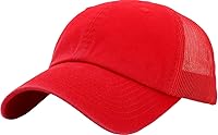 Vista 54 de KBETHOS® Gorra de béisbol de algodón ajustable de algodón con corona baja clásica Pigmento rojo teñido