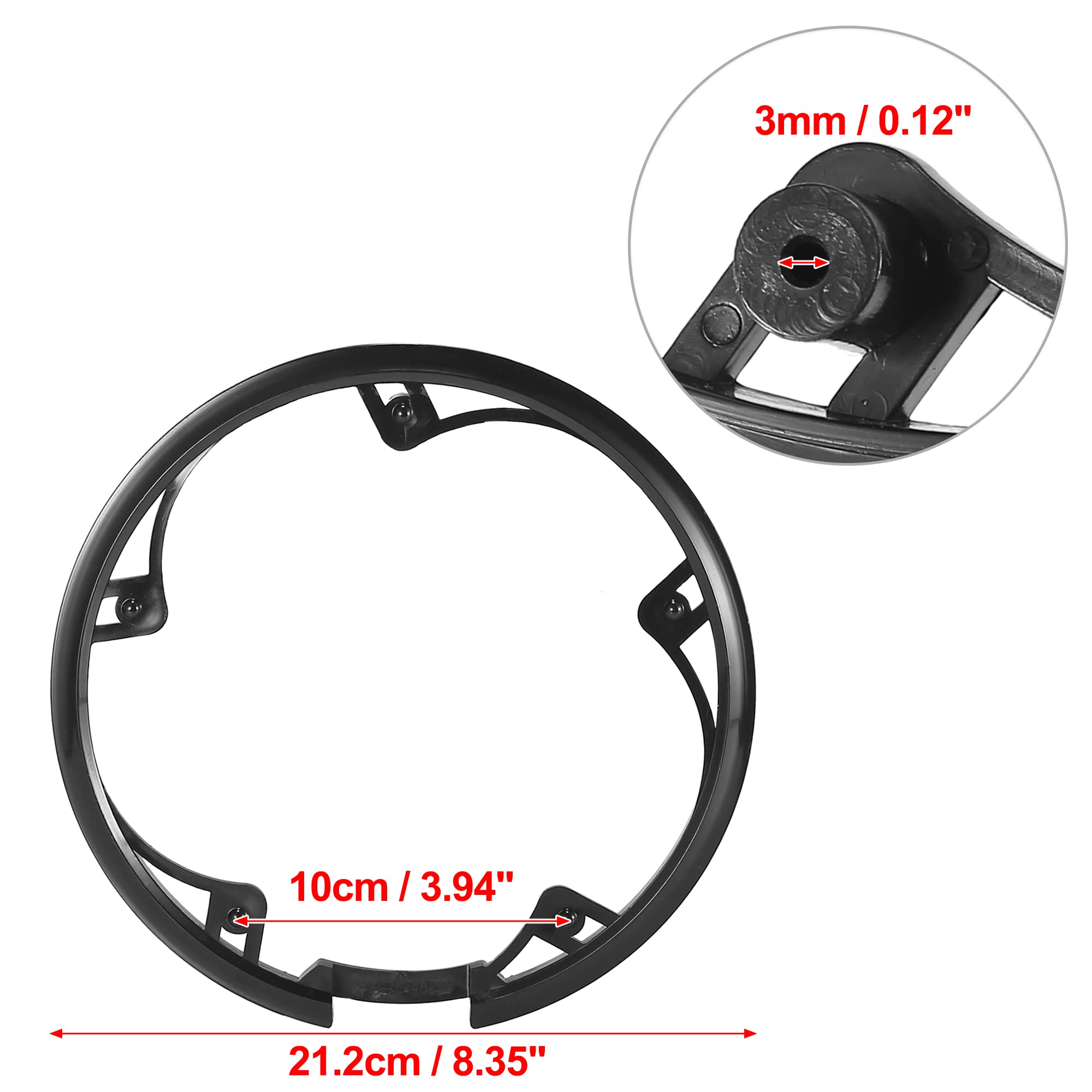 X AUTOHAUX 48 Dientes 10cm 5 Agujeros Protector de Plato de Bicicleta MTB Cubierta Rueda Cadena Negro