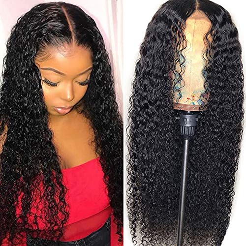 Grace Plus Hair Glueless Lace Front Human Hair Wigs 10- 28 Inch Pre Plucked Hairline Bleached Knots 150% Brazilian Straight Remy Human Hair Wigs (90, 150% Density)