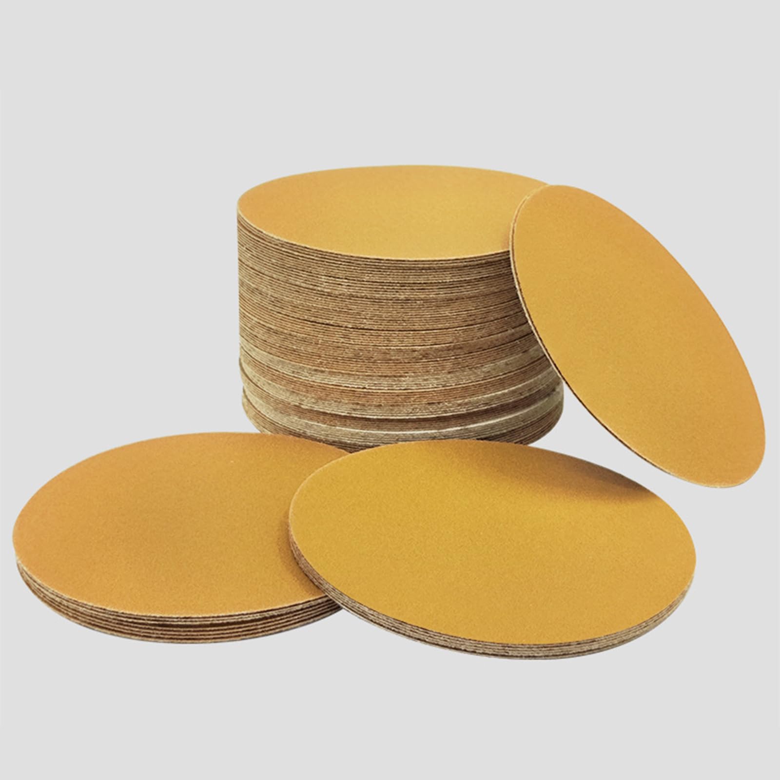 Discos de lija de gancho y bucle, grano 120, 100 unidades para carpintería o automoción (6 pulgadas)
