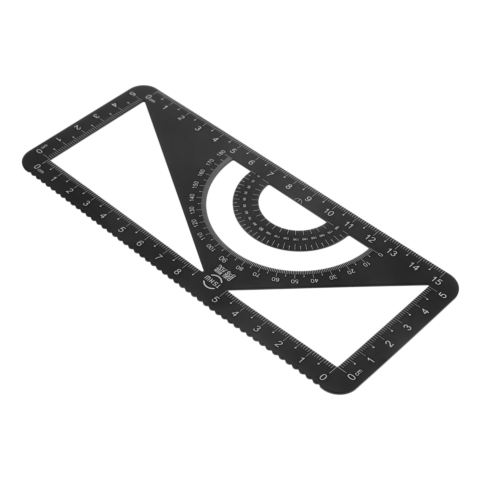 FUNOMOCYA Ruler for Drawing and Measurement Geometry Triangle Straightedge and Protractor Ideal for School Office and Home Use Clear Plastic Measurement Tools