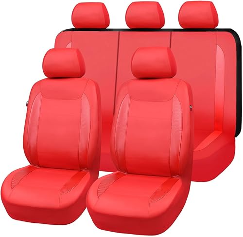 Miniatura 25 de Flying Banner - Fundas para asiento de coche a prueba de agua, de piel sintética, de fibra de carbono, delanteras, golden beige