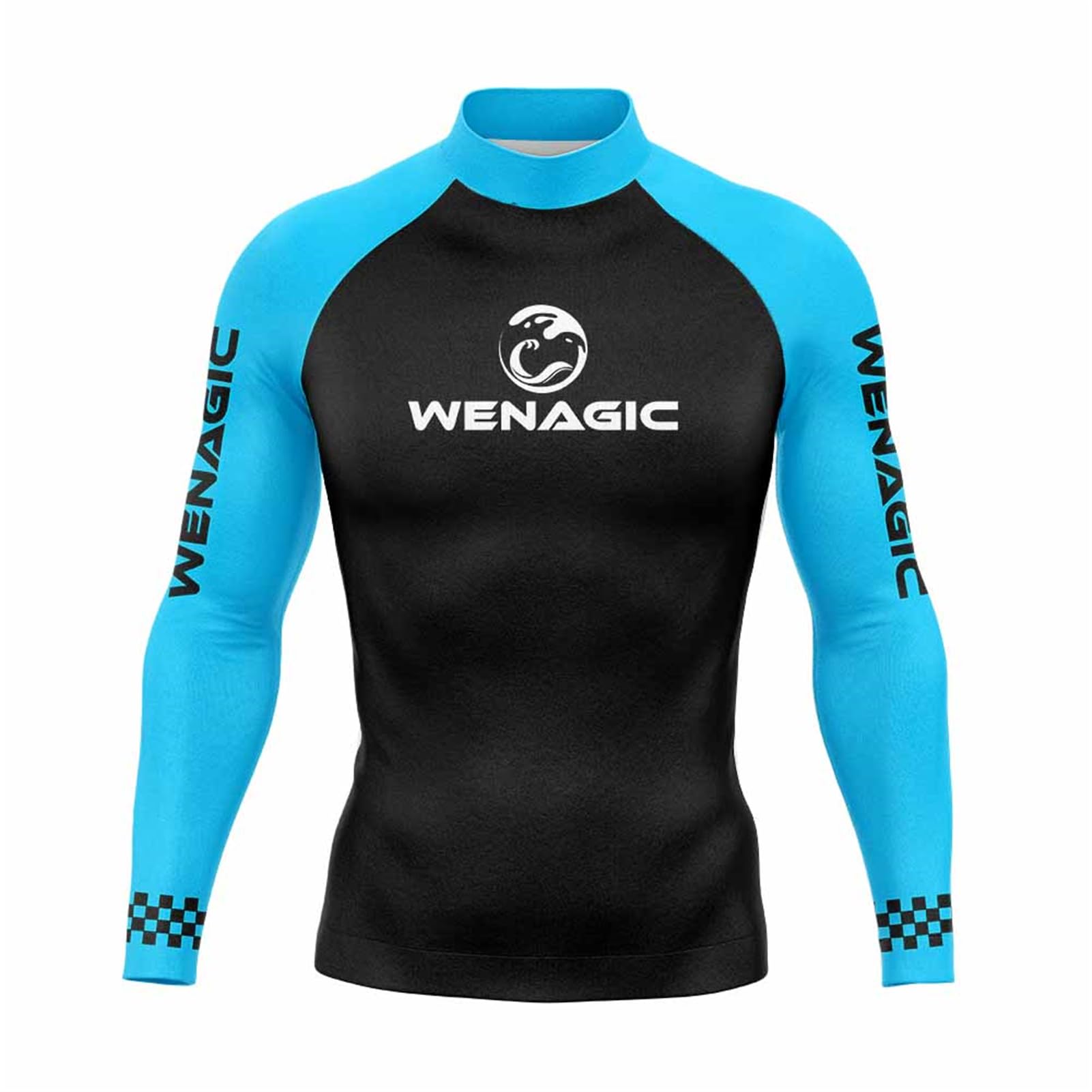 Camiseta de manga larga para hombre con protección UPF 50+, secado rápido, compresión para natación, surf, playa