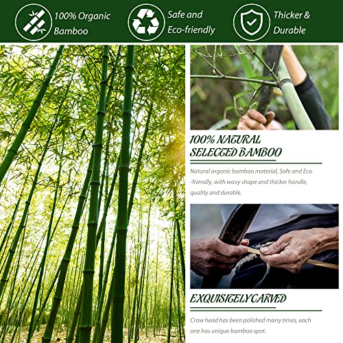 Renook Bamboo Back Scratcher - 17" Wooden Back Scratchers For Men And Women, New Upgraded Natural Handmade Head Scratchers, Back Itching Artifact. (2Pc) #TOP4