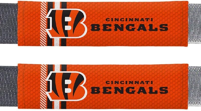 Almofadas para Cinto de Segurança NFL Cincinnati Bengals Rally Design Fremont Die – Kit com 2 unidades