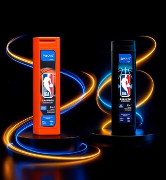 Above NBA 3-in-1 Shampoo for Men | GAME READY | Deep Hydration & Micellar Cleanse for Hair & Body | Fresh-Court Cooling Scent | 11 oz - Pack of 2