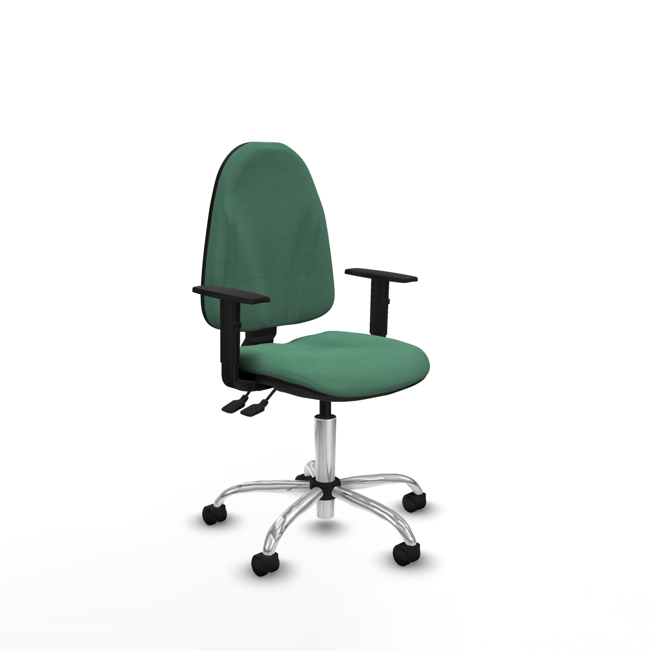 Piqueras y Crespo - Sedia ergonomica da laboratorio Algarra con braccioli 1D, meccanismo Ainscro, schienale regolabile in altezza, ideale per lavorare comodamente