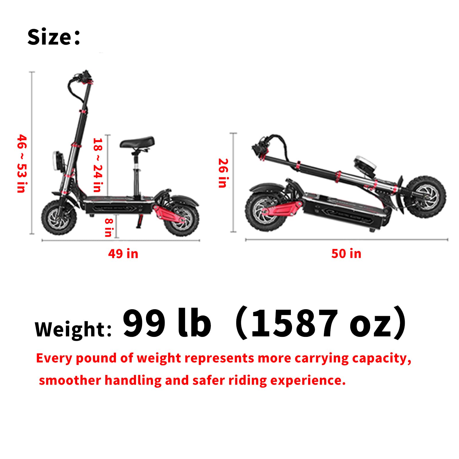 FYNLRXA 75 Miles Range Electric Scooter for Adults, 55MPH max Speed?60V38Ah Battery,6000w Dual Motor keyless Unlock RGB Lights 11