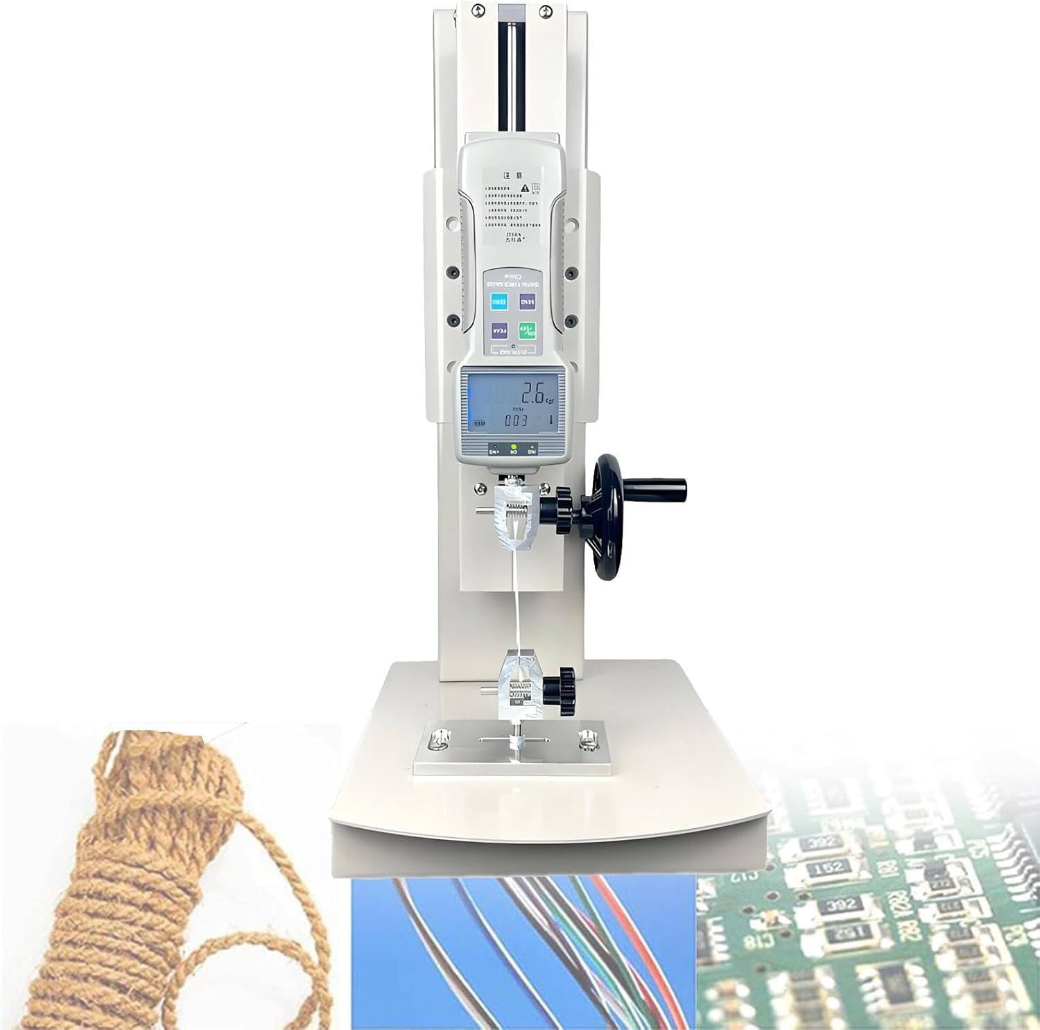 Force Gauge Stand Manual Force Test Stand, Digital Force Gauge with USB Interface, Lcd Force Measurement Instrument, Thrust Meter for Laboratory Force Testing and Destructive Testing standard-10N
