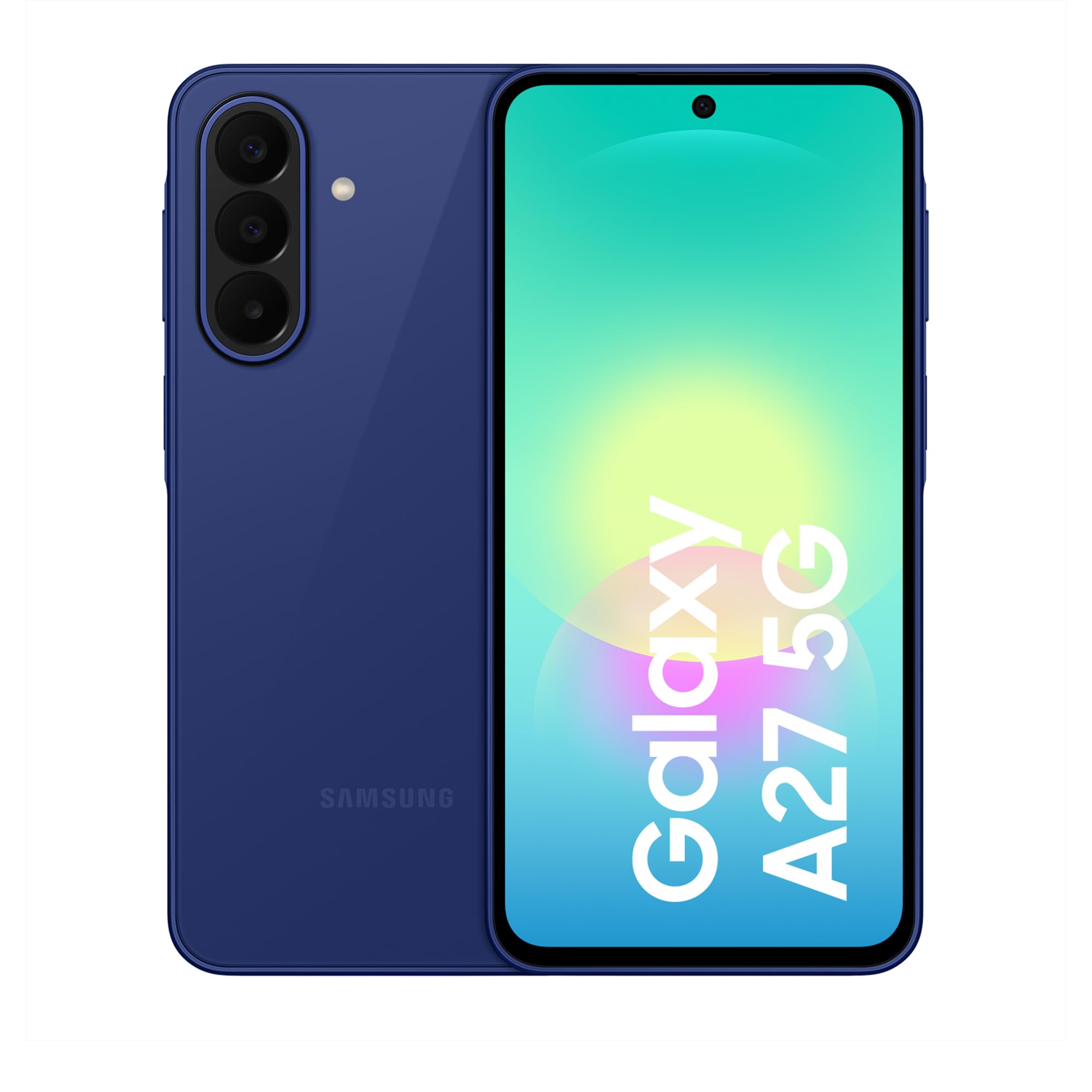 Samsung Galaxy A27 5G 128GB Teléfono Móvi con IA, Azul, Garantía 3+1 Años | Circle to Search, Borrador de objetos, Transcripción de voz, 3 Cámaras, IP64, Batería 5000 mAh, 6x OS upgrades
