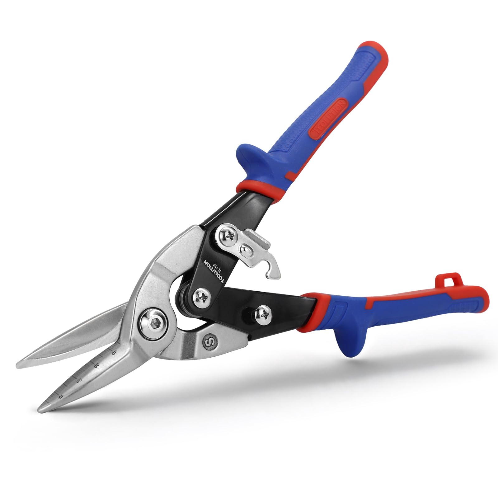 TOOLUTION 10 Inch Aviation Tin Snips, Sheet Metal Cutter Straight Cut